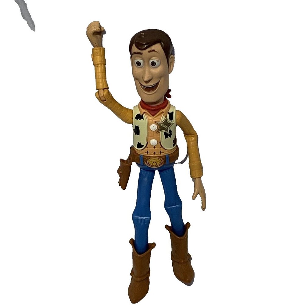 Toy Story Talking Woody Hard Plastic Figure Doll 2015 8” Mattel Disney Pixar